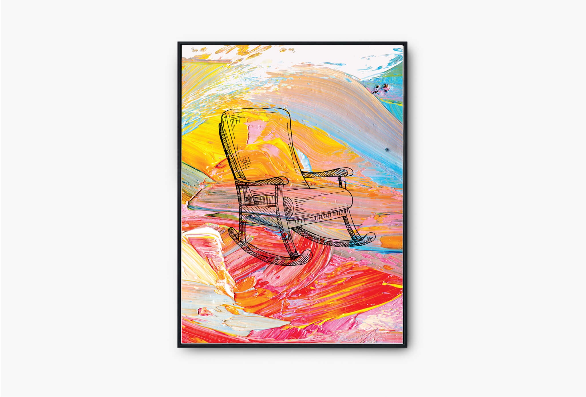 Chair - הדפס לקיר קנבס או נייר - צבעוני - כסא